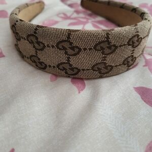 Gucci Beige and Brown Patterned Headband